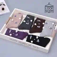 Утепленные носки с декором