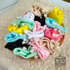 Фуксия хлопковые носки с жемчужинами