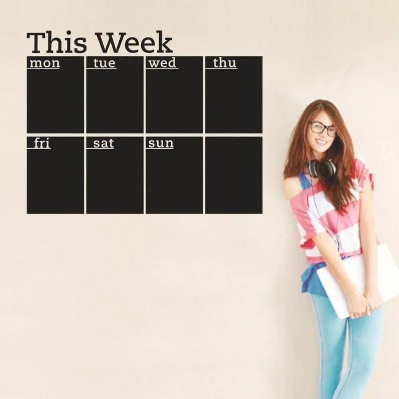 Планировщик недели "This Week", самоклеящийся, черный