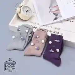 Утепленные носки с декором