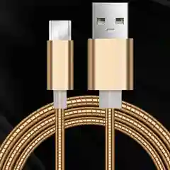 Серебряный кабель usb полностью в металле