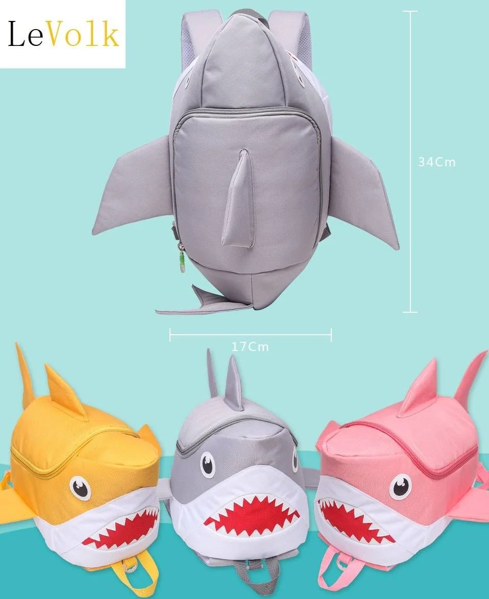 Рюкзак детский в виде акулы, 3D