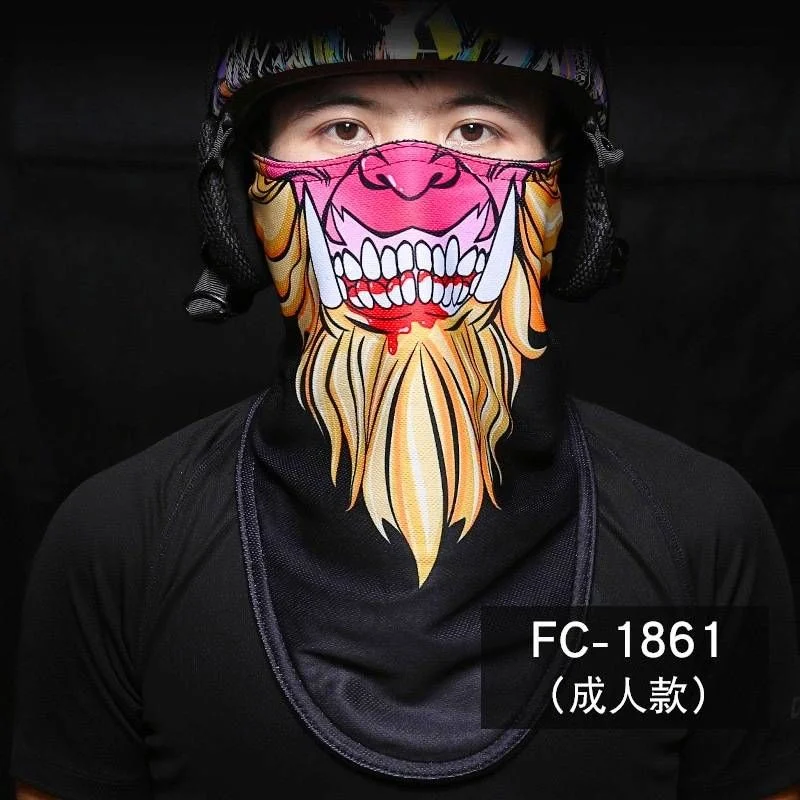 Угольный балаклава - маска ветрозащитная Qinglong Mask (с флисом снуд)