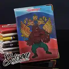 Серый обложка для паспорта