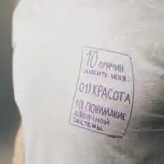 Футболка "Причины любить меня"