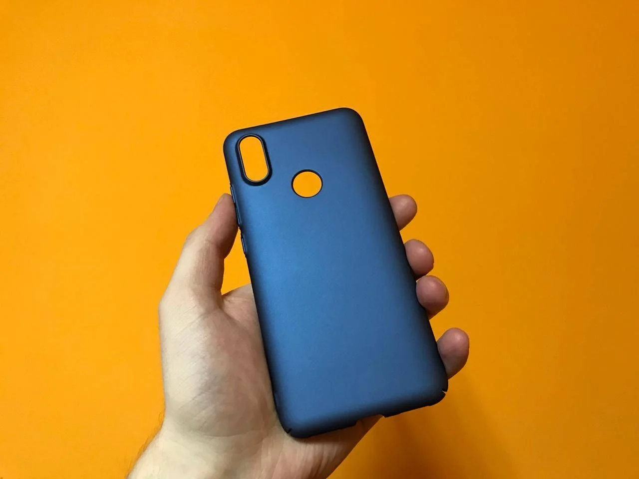 Темно-синий чехол для xiaomi soft-tuch