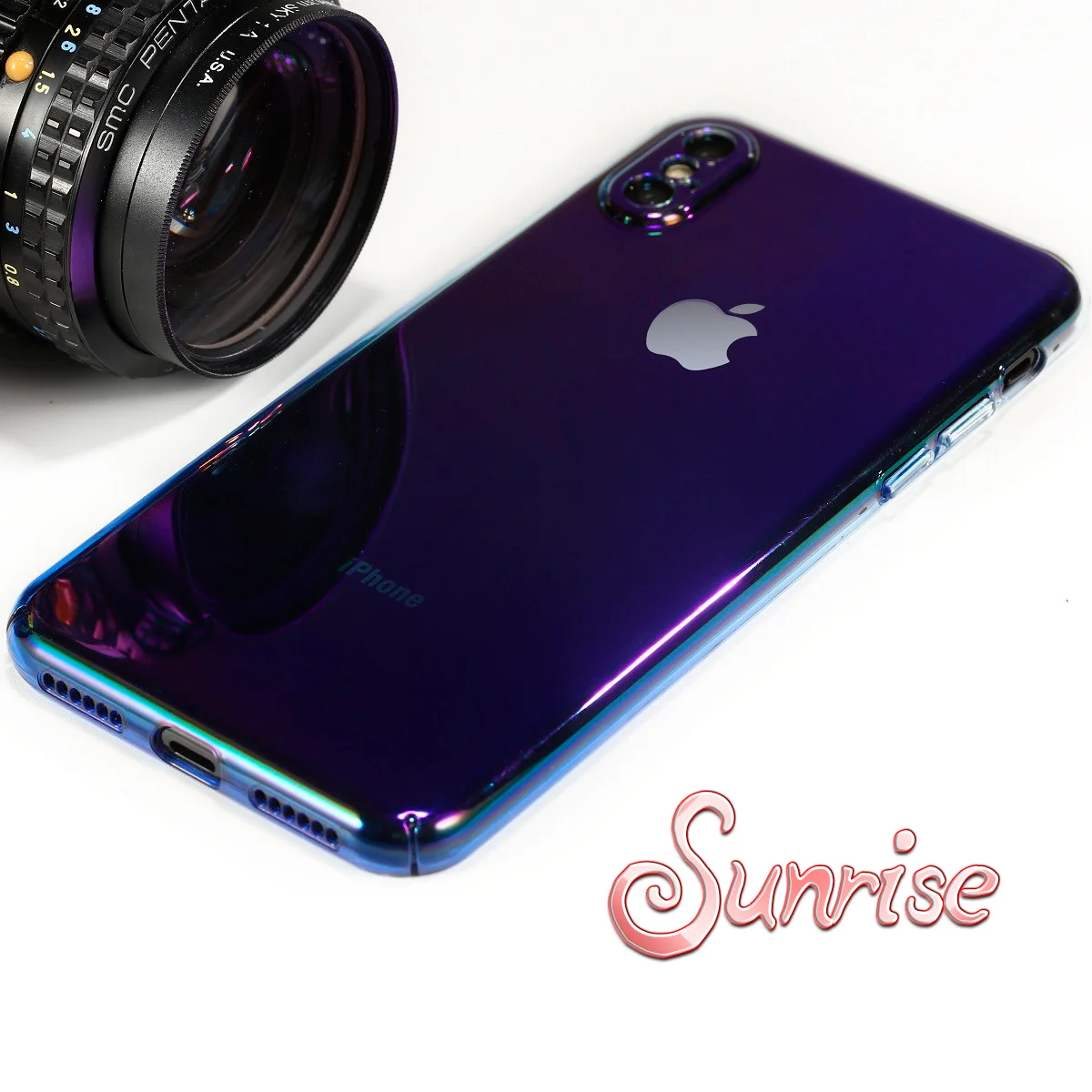 Стильный чехол с градиентным цветом для iPhone и Samsung