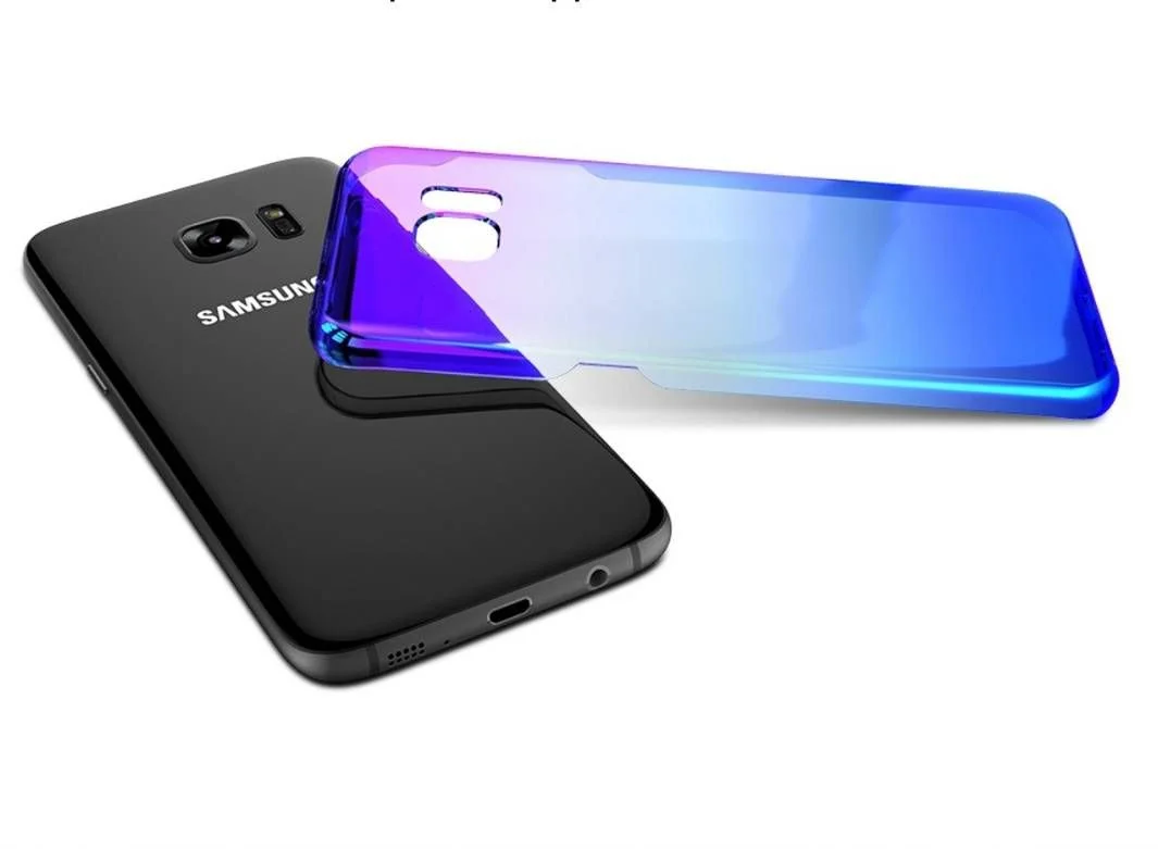 Стильный чехол с градиентным цветом для iPhone и Samsung