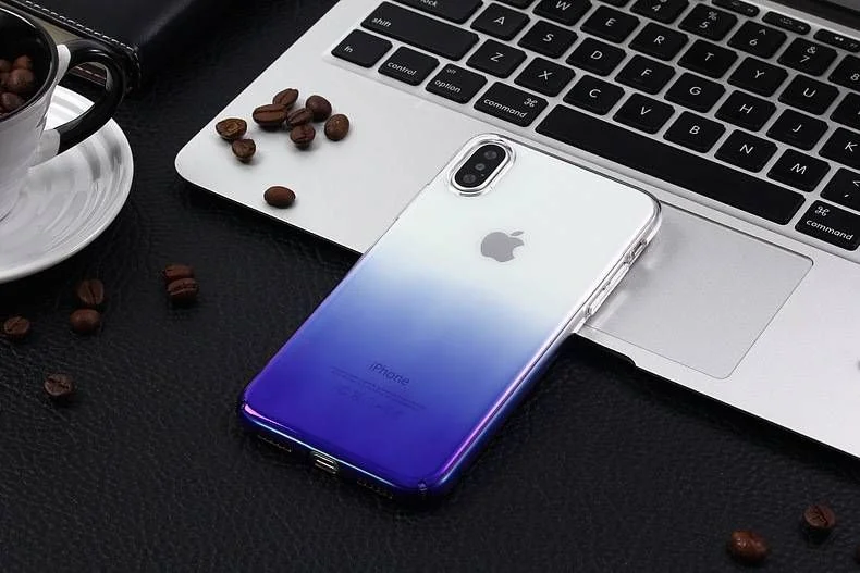 Стильный чехол с градиентным цветом для iPhone и Samsung
