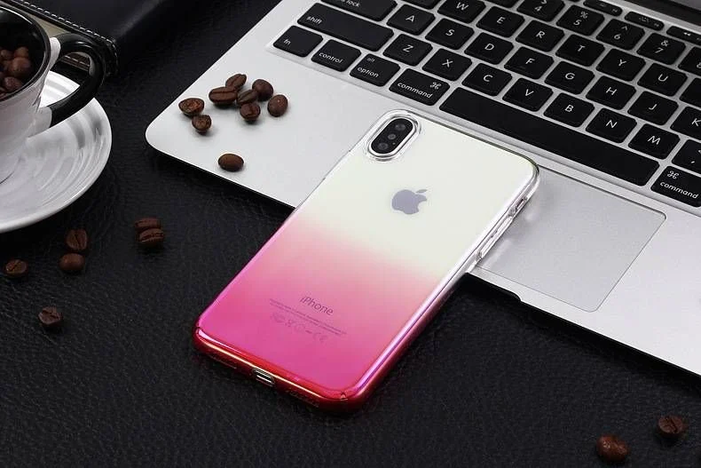 Стильный чехол с градиентным цветом для iPhone и Samsung