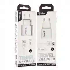Сетевое з/у USB с кабелем INKAX CD-08 (1А) Lightning белое