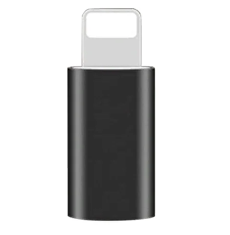 Черный переходник apple 8 pin - micro usb