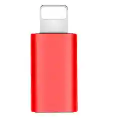Красный переходник apple 8 pin - micro usb