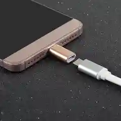 Фиолетовый адаптер-переходник мicro usb / type-c / 5 шт