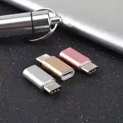 Фиолетовый адаптер-переходник мicro usb / type-c / 5 шт