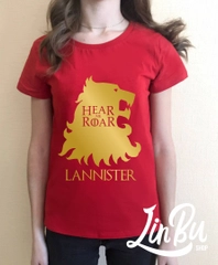 Футболка Hear me roar (Ланнистеры)  Игра Престолов