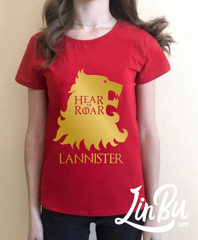 Футболка Hear me roar (Ланнистеры)  Игра Престолов