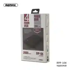 Черный мобильный аккумулятор (PowerBank) REMAX HURLON Series RPP-104 20000 mAh