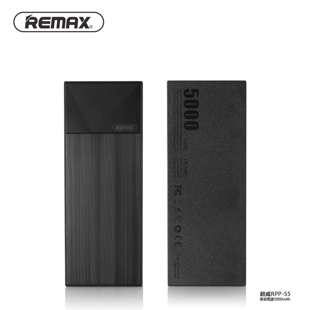 Черный мобильный аккумулятор (PowerBank) REMAX Thoway RPP-54 5000 mAh