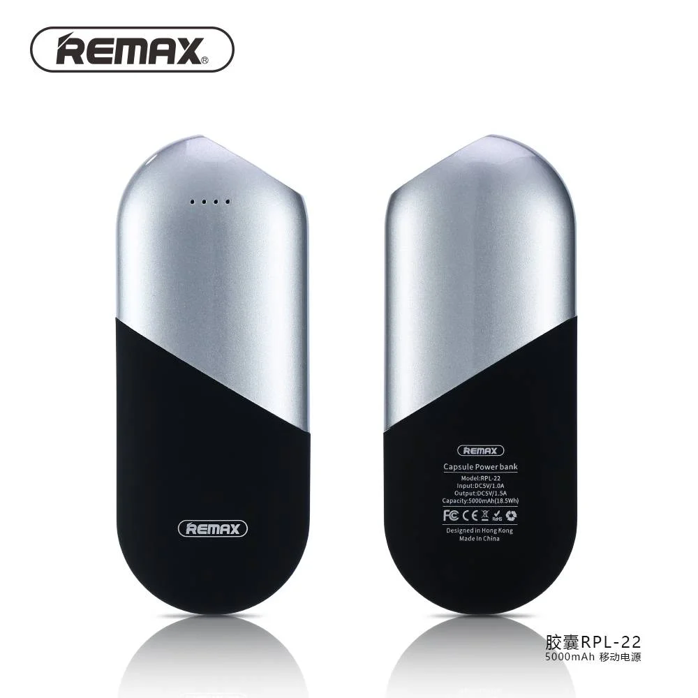 Золотой мобильный аккумулятор (PowerBank) REMAX Capsule RPL-22 5000 mAh