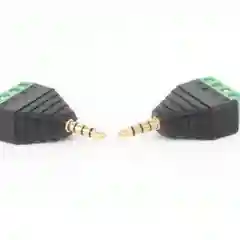 2 шт/ Штекер стерео 3,5 мм с клеммой под винт, 4 Pin