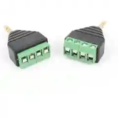 2 шт/ Штекер стерео 3,5 мм с клеммой под винт, 4 Pin