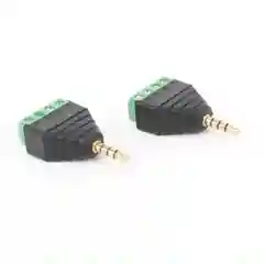 2 шт/ Штекер стерео 3,5 мм с клеммой под винт, 4 Pin