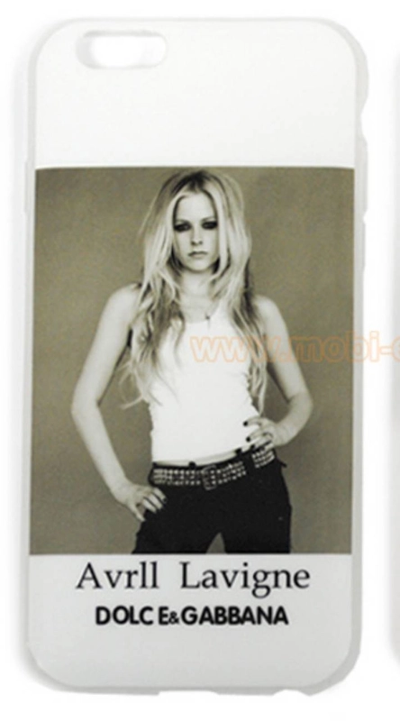 Чехол - накладка 'TPU силикон - D&G Avril Lavigne' для iPhone 4/4S/6/6S.