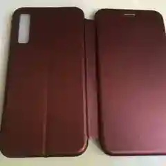 Багровый чехол книжка накладка бампер для Samsung A750FN (A7 2018)
