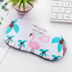 Белый мультяшная маска для сна