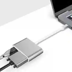 Угольный конвертер type C to VGA + HDMI