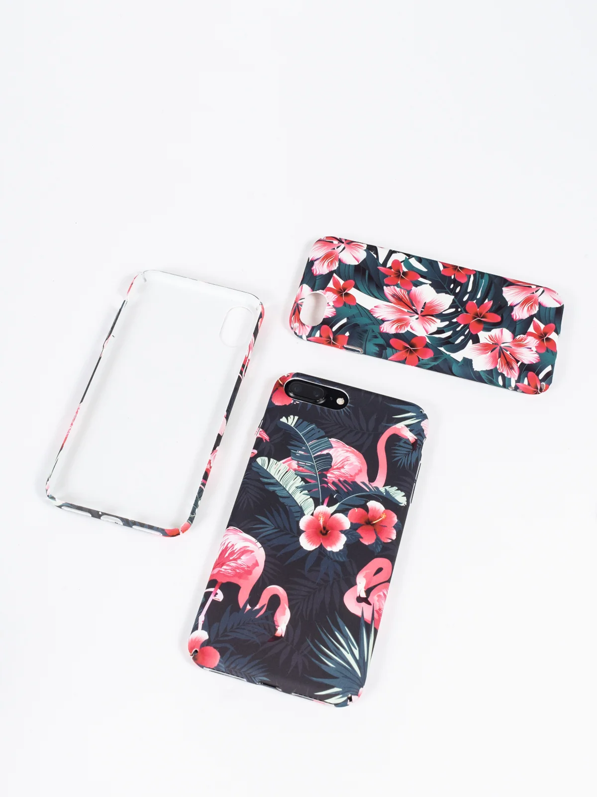 Черный чехол для iPhone "Flamflower" 6s, 7, 8 Plus, X, Xs Max, XR, pkt