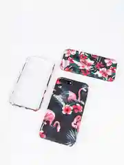 Черный чехол для iPhone "Flamflower" 6s, 7, 8 Plus, X, Xs Max, XR, pkt