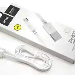 Кабель HOCO X5 Bamboo (2,4А) Micro -USB Белый Черный – 1 метр.