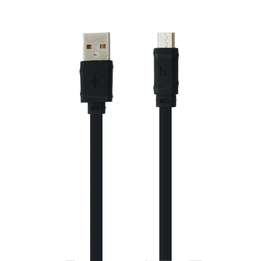 Кабель HOCO X5 Bamboo (2,4А) Micro -USB Белый Черный – 1 метр.