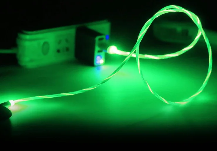 Кабель магнитный светящийся micro USB, для зарядки телефона