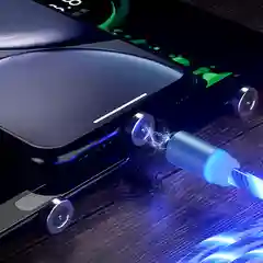 Кабель магнитный светящийся micro USB, для зарядки телефона