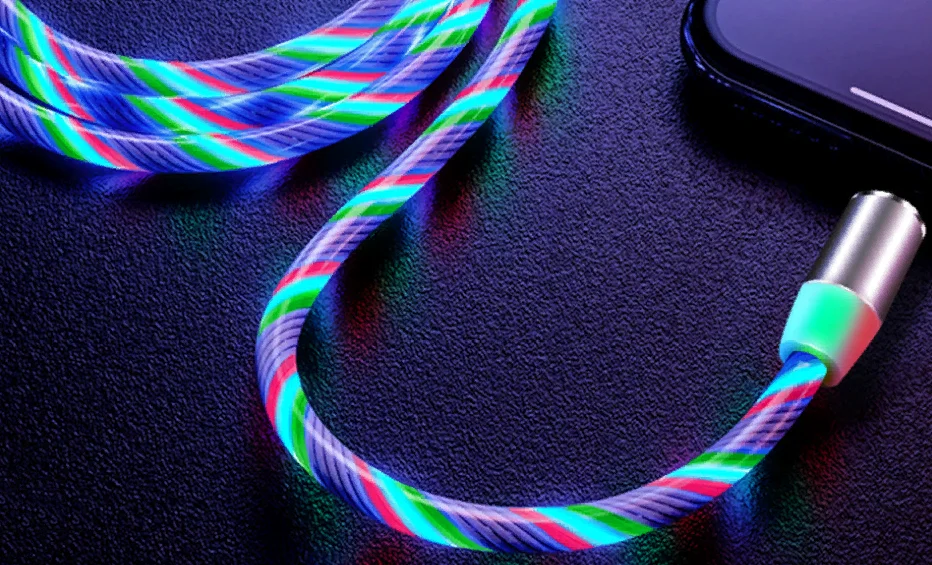 Кабель магнитный светящийся micro USB, для зарядки телефона