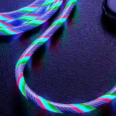 Кабель магнитный светящийся micro USB, для зарядки телефона