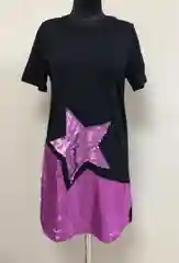 Черный туника с пайетками