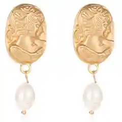 Бирюзовый серьги подвески с элементами Melet