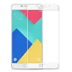 Черный защитное 5D 9H стекло на Samsung A5 2018 (с черной рамкой)