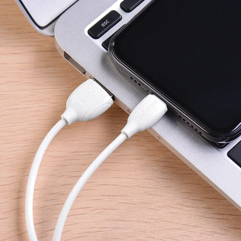Белый кабель Borofone BX19 для iPhone, lightning