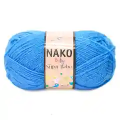 Синий пряжа Nako super bebe
