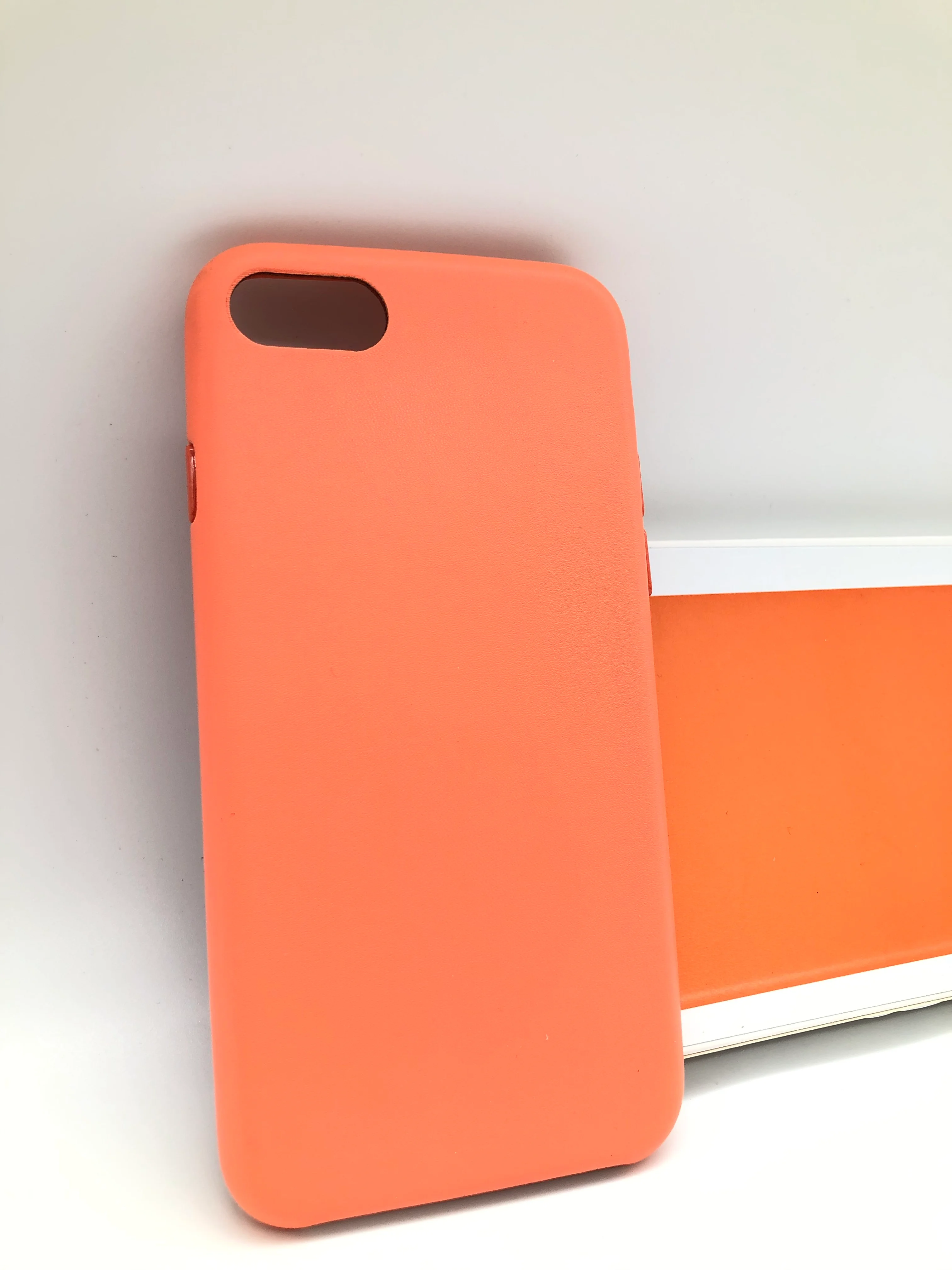 Оранжевый кожаный чехол для iPhone 6/6S, 7/8, 7 Plus/8Plus, X/XS, XR, XS Max