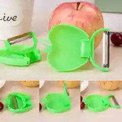 Красный овощечистка в форме яблока, складная.