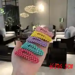 Розовый заколка из цветного жемчуга