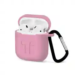Розовый чехол для беспроводных наушников - бокса Airpods