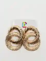 Серьги из двух колец Mavria, серьги кольца