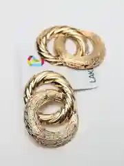 Серьги из двух колец Mavria, серьги кольца
